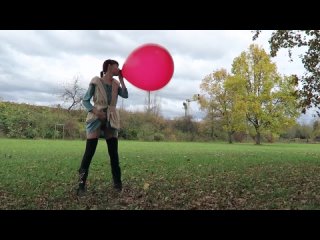 mylene - 36 inch red balloon popping outdoor russian russian cunt pussy anal anal gape prolapse fisting prolapse fisting dildo
